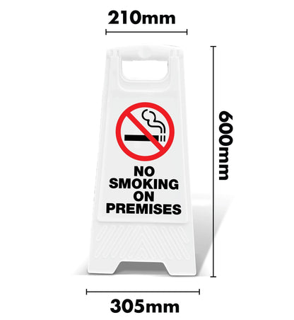 White A - Frame - No Smoking On Premises - New Signs