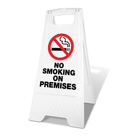 White A - Frame - No Smoking On Premises - New Signs