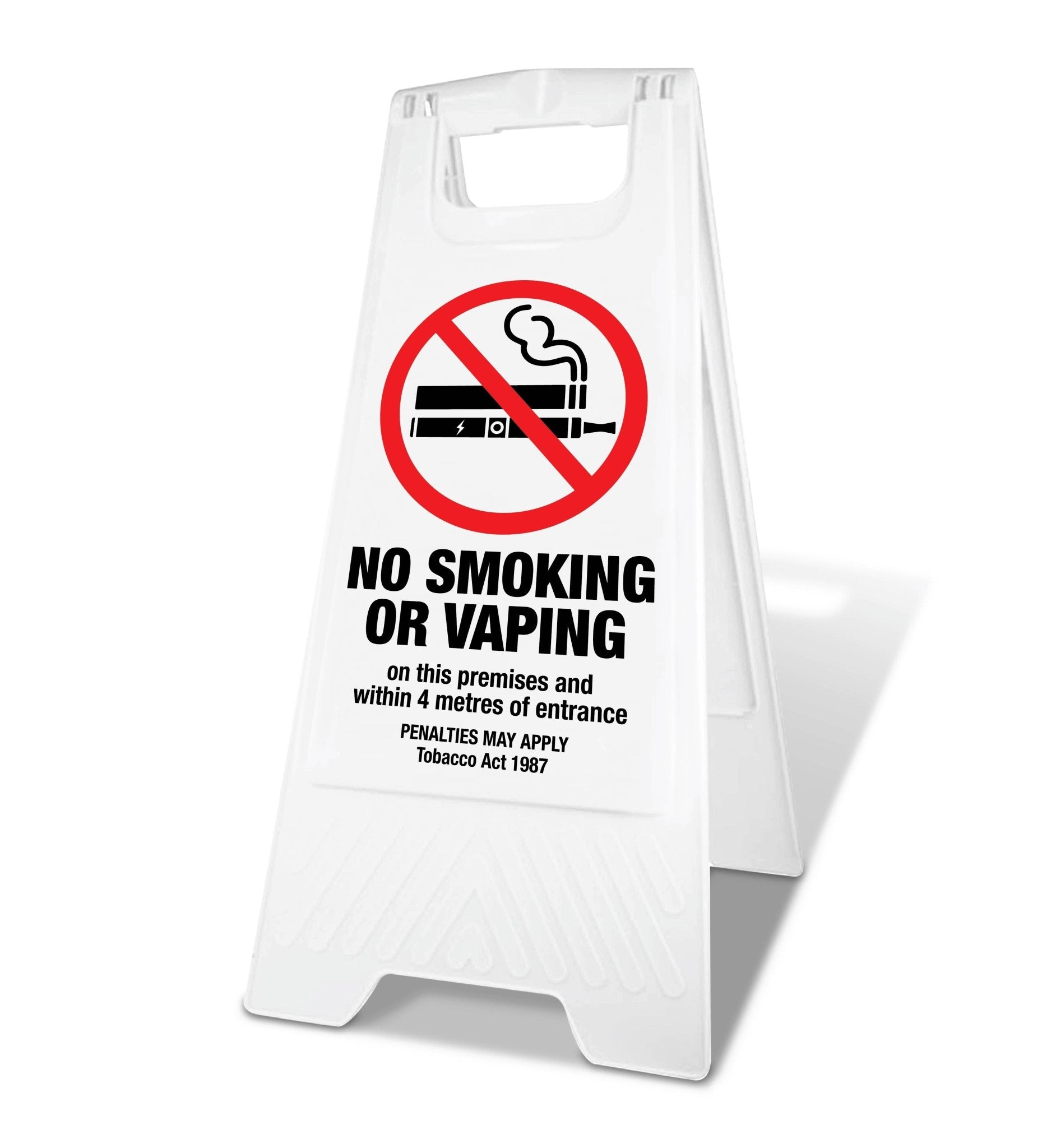 White A - Frame - No Smoking Or Vaping On This Premises - New Signs