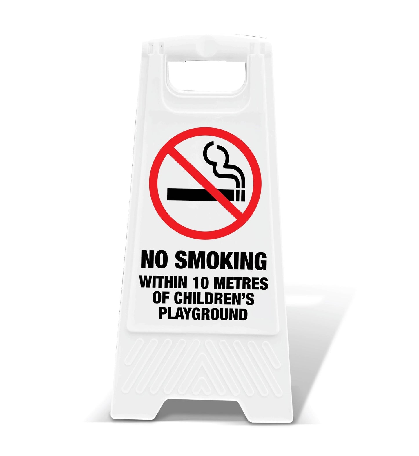 White A - Frame - No Smoking Within 10 Metres Of Childrens Playground - New Signs
