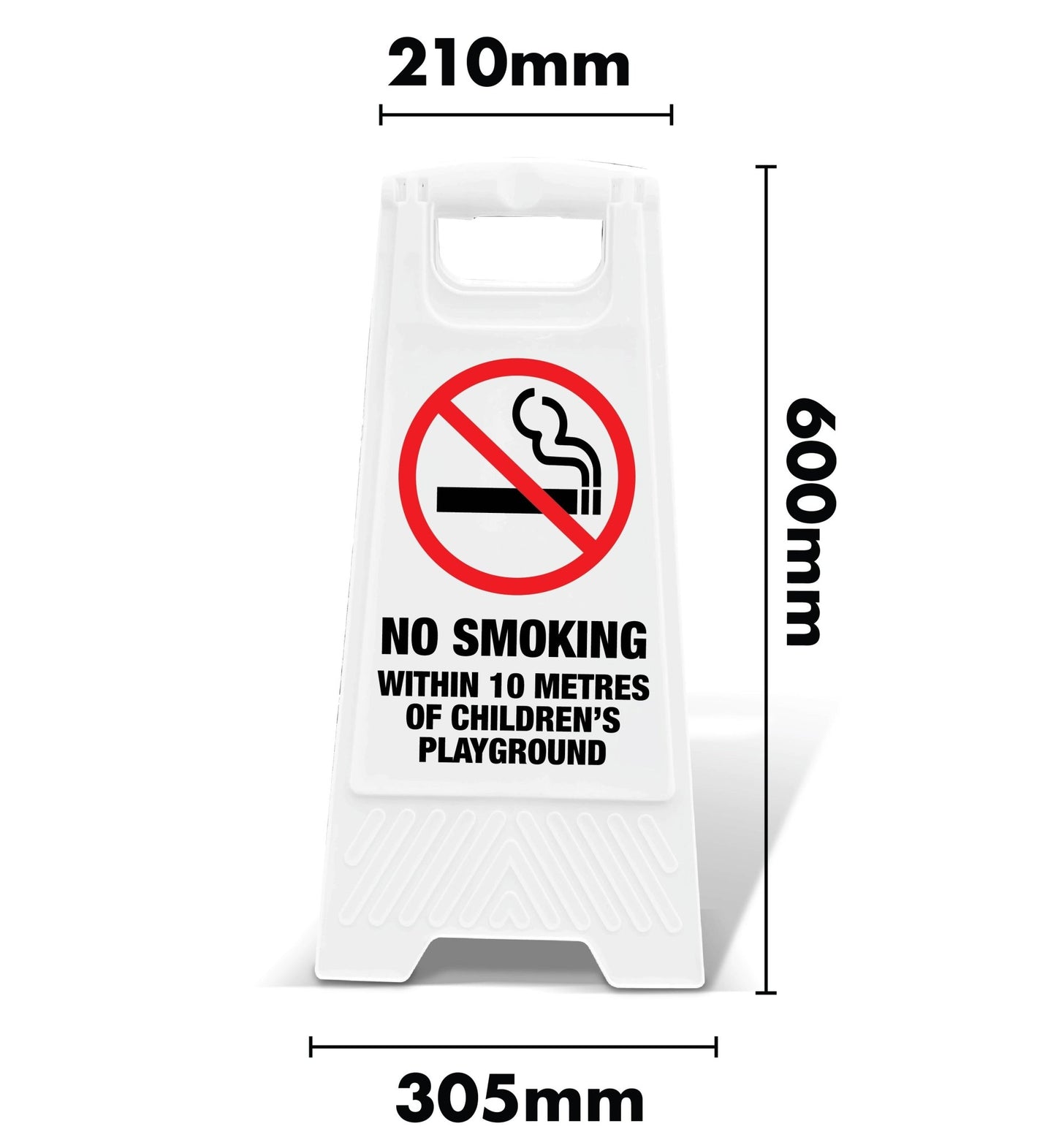 White A - Frame - No Smoking Within 10 Metres Of Childrens Playground - New Signs
