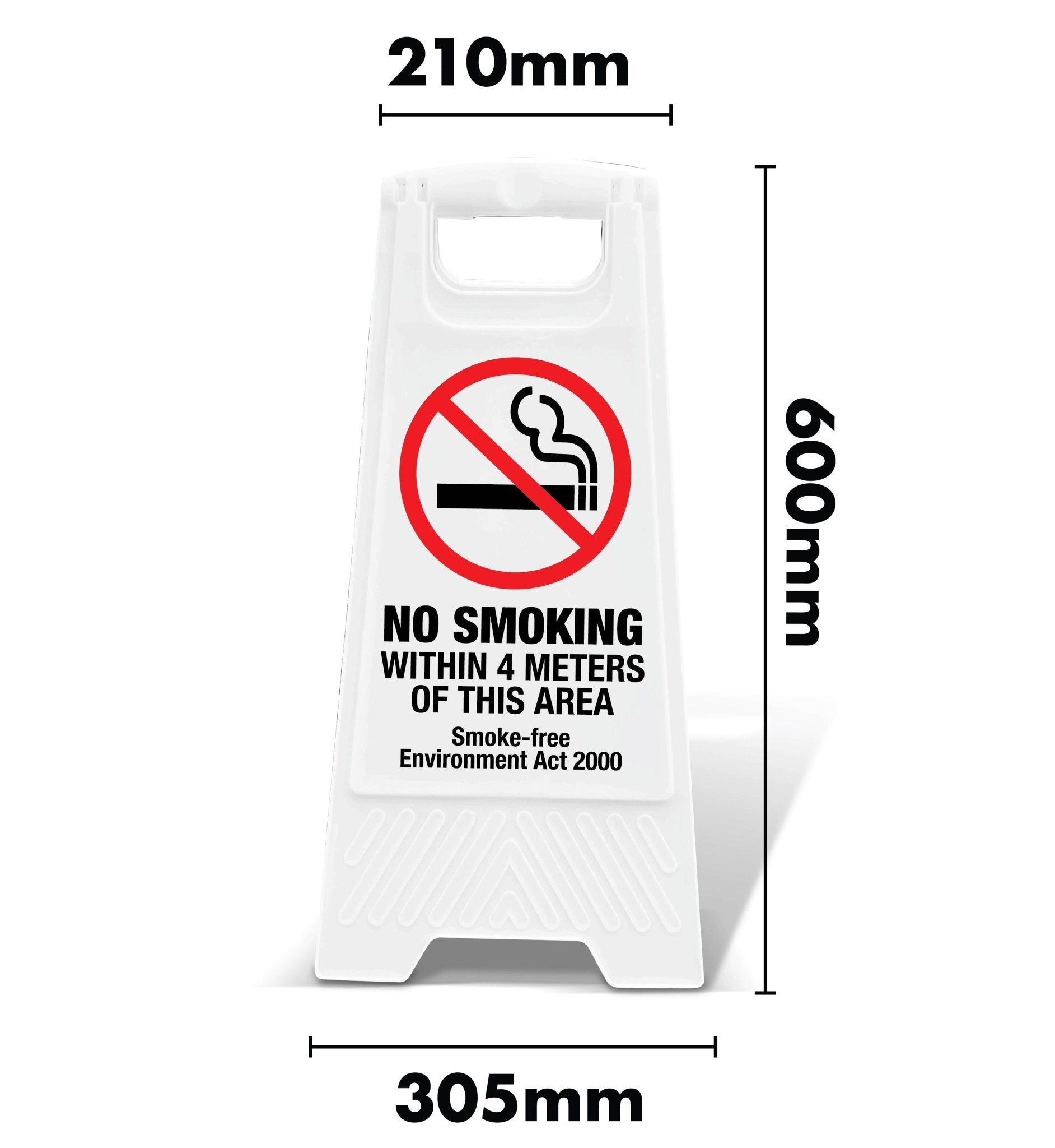 White A - Frame - No Smoking Within 4 Meters Of This Area - New Signs
