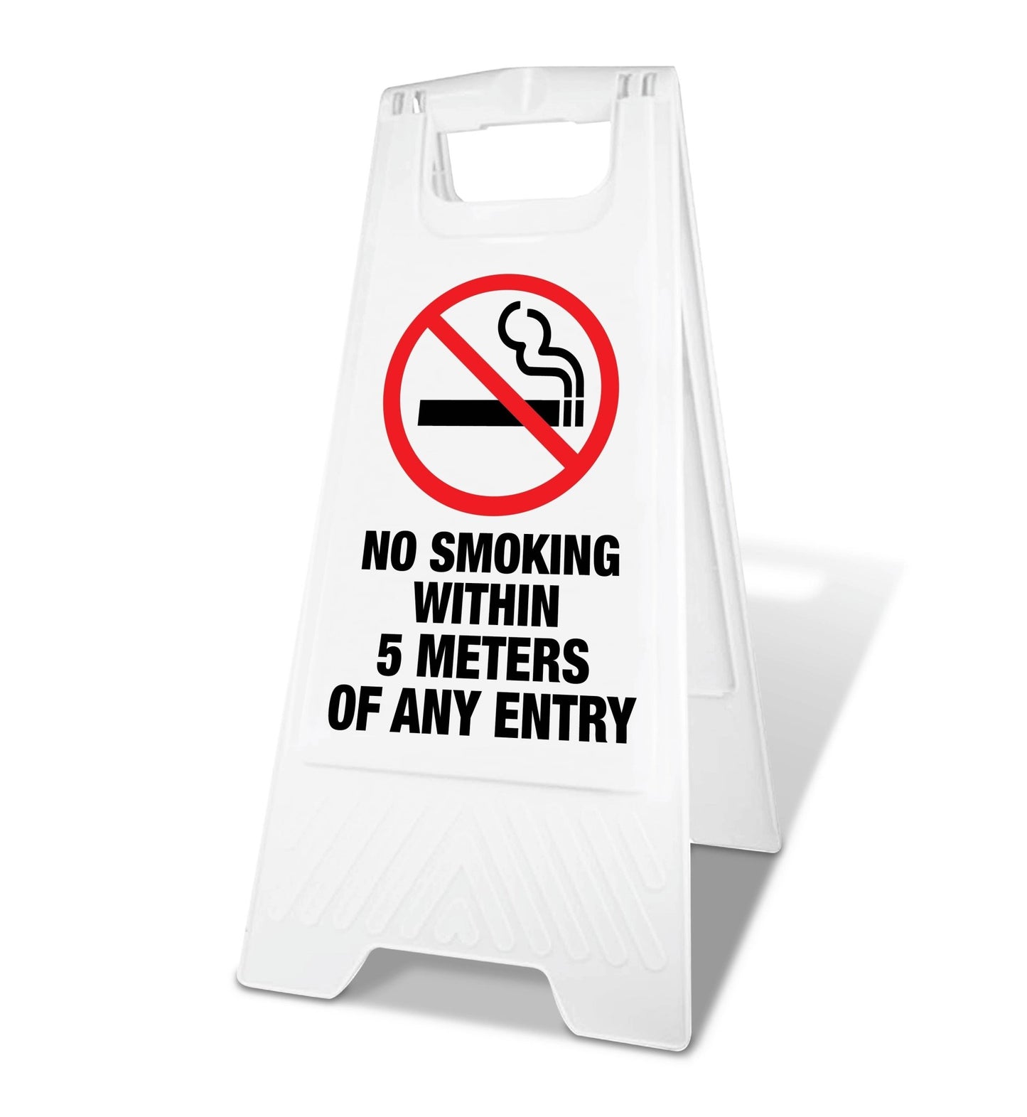White A - Frame - No Smoking Within 5 Meters Of Any Entry - New Signs