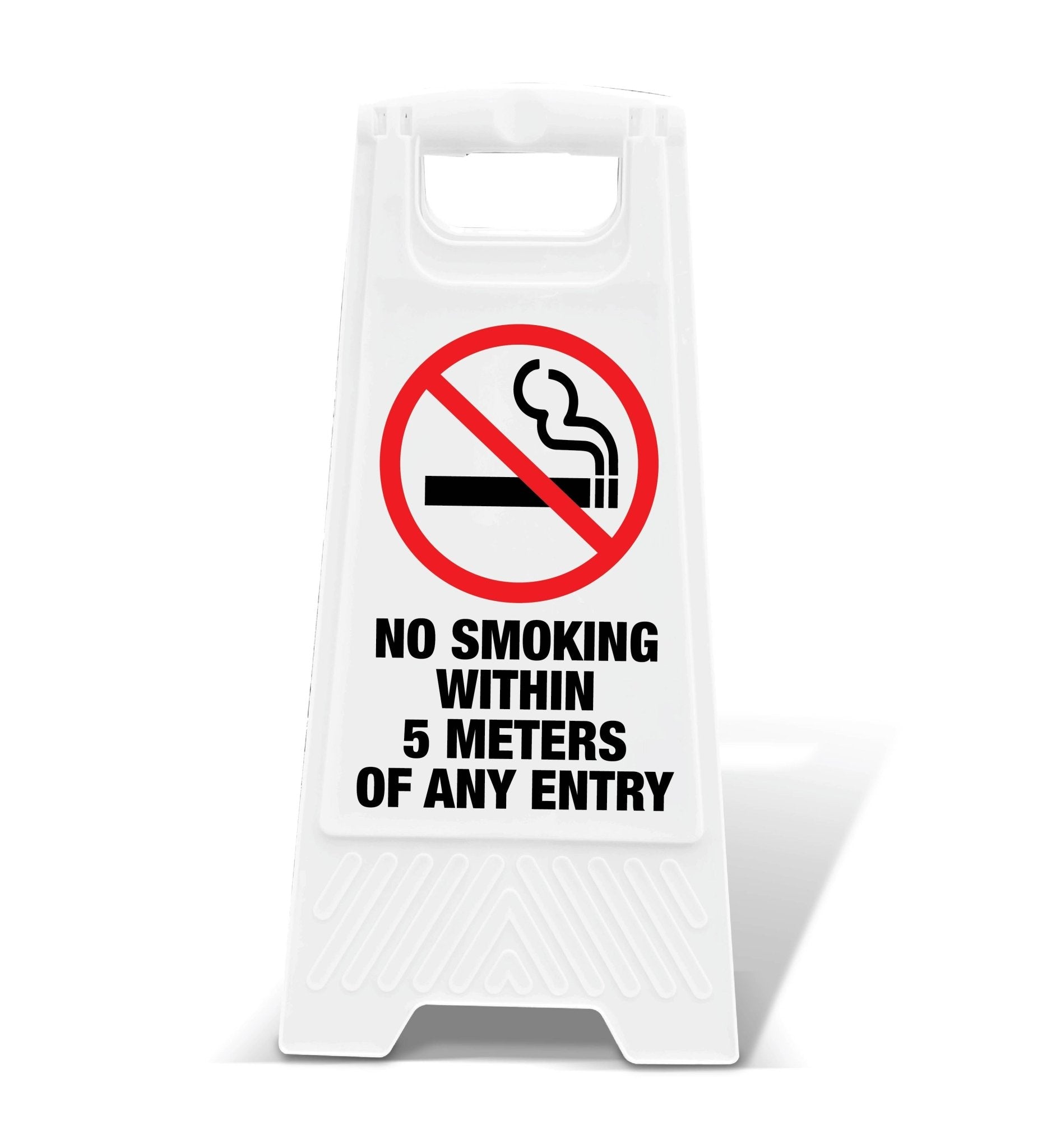 White A - Frame - No Smoking Within 5 Meters Of Any Entry - New Signs