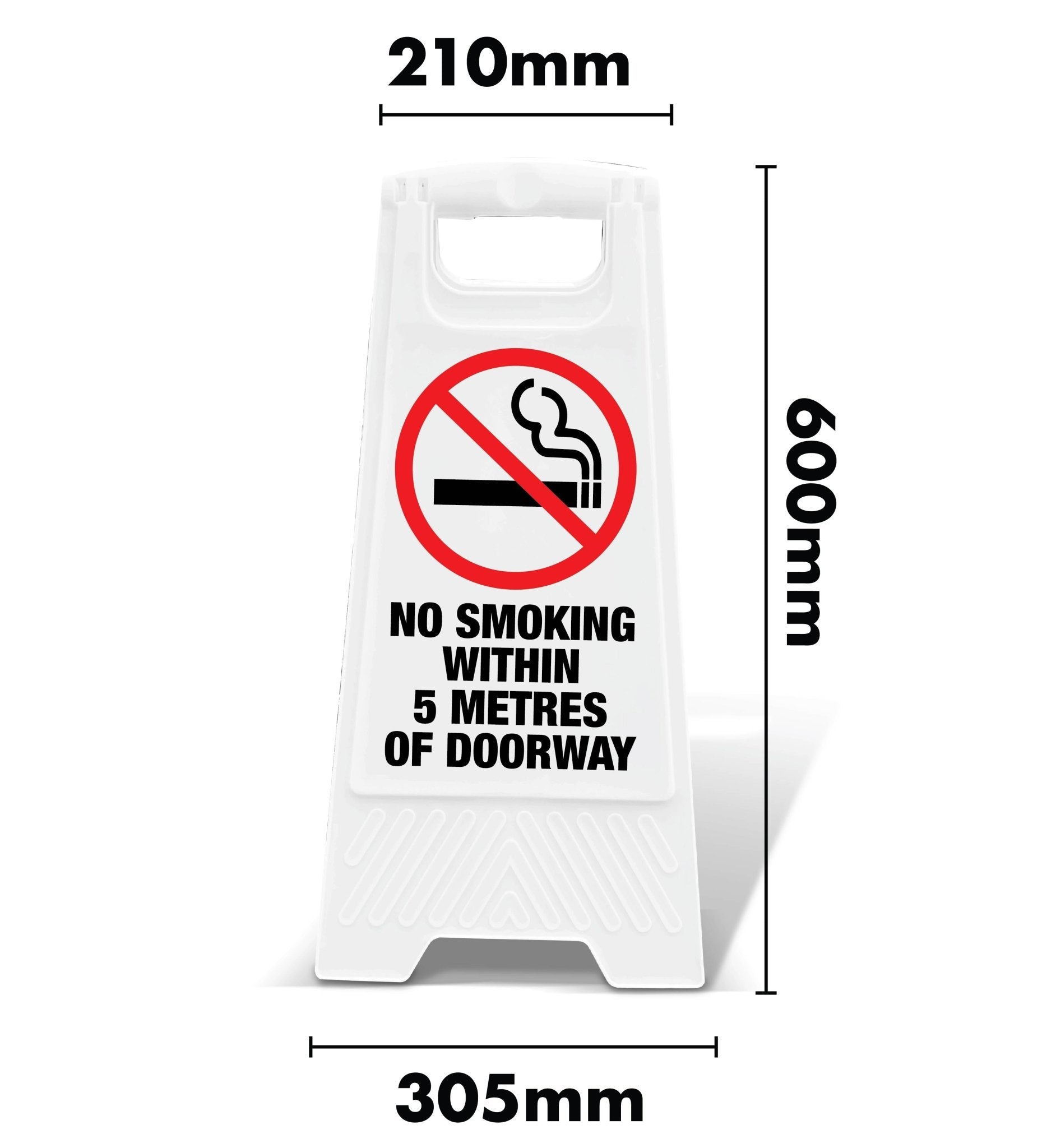 White A - Frame - No Smoking Within 5 Metres Of Doorway - New Signs