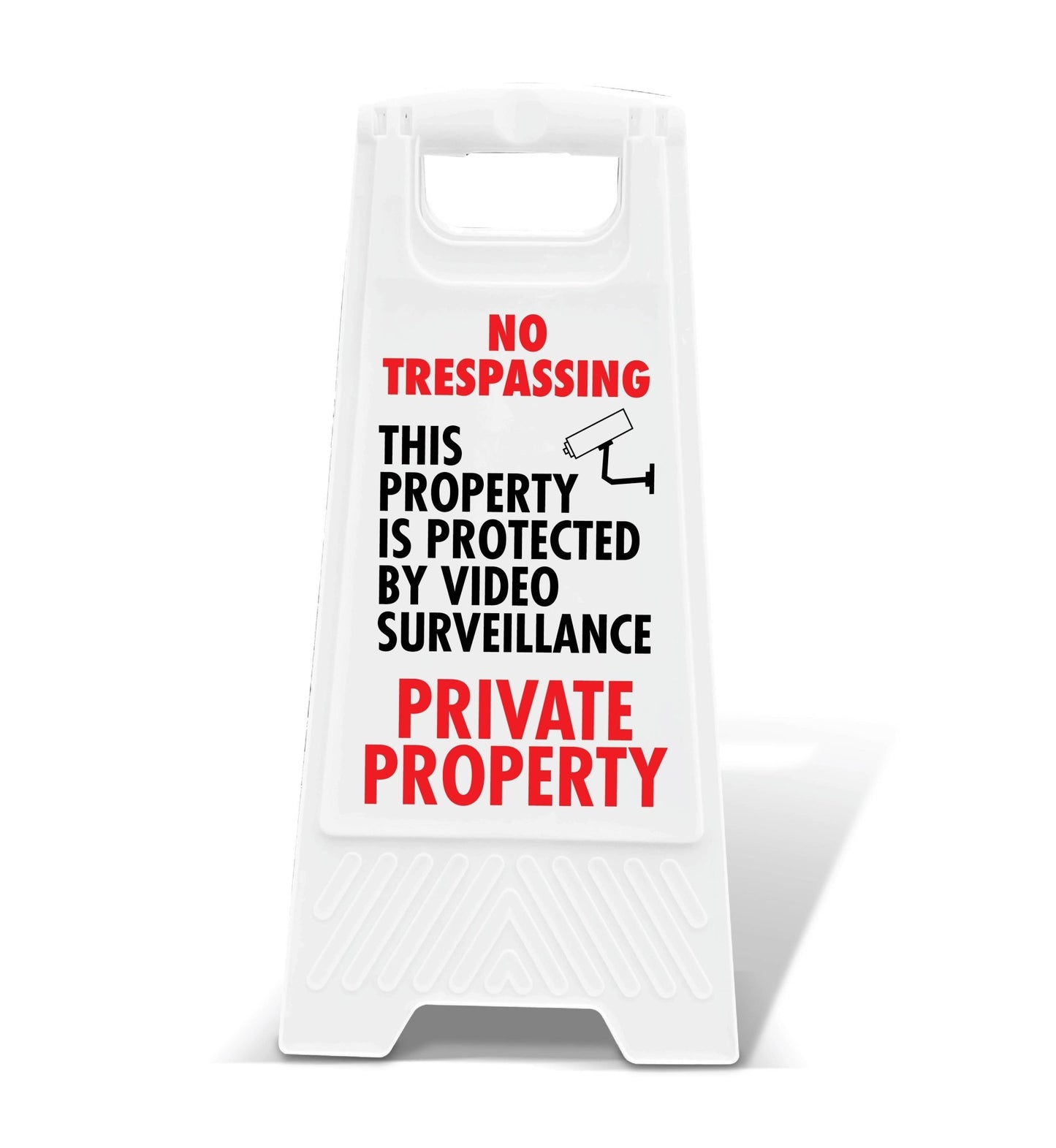 White A - Frame - No Trespassing Private Property - Video Surveillance - New Signs