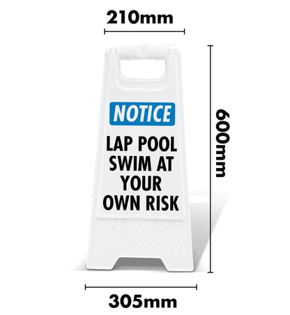 White A - Frame - Notice Lap Pool - New Signs