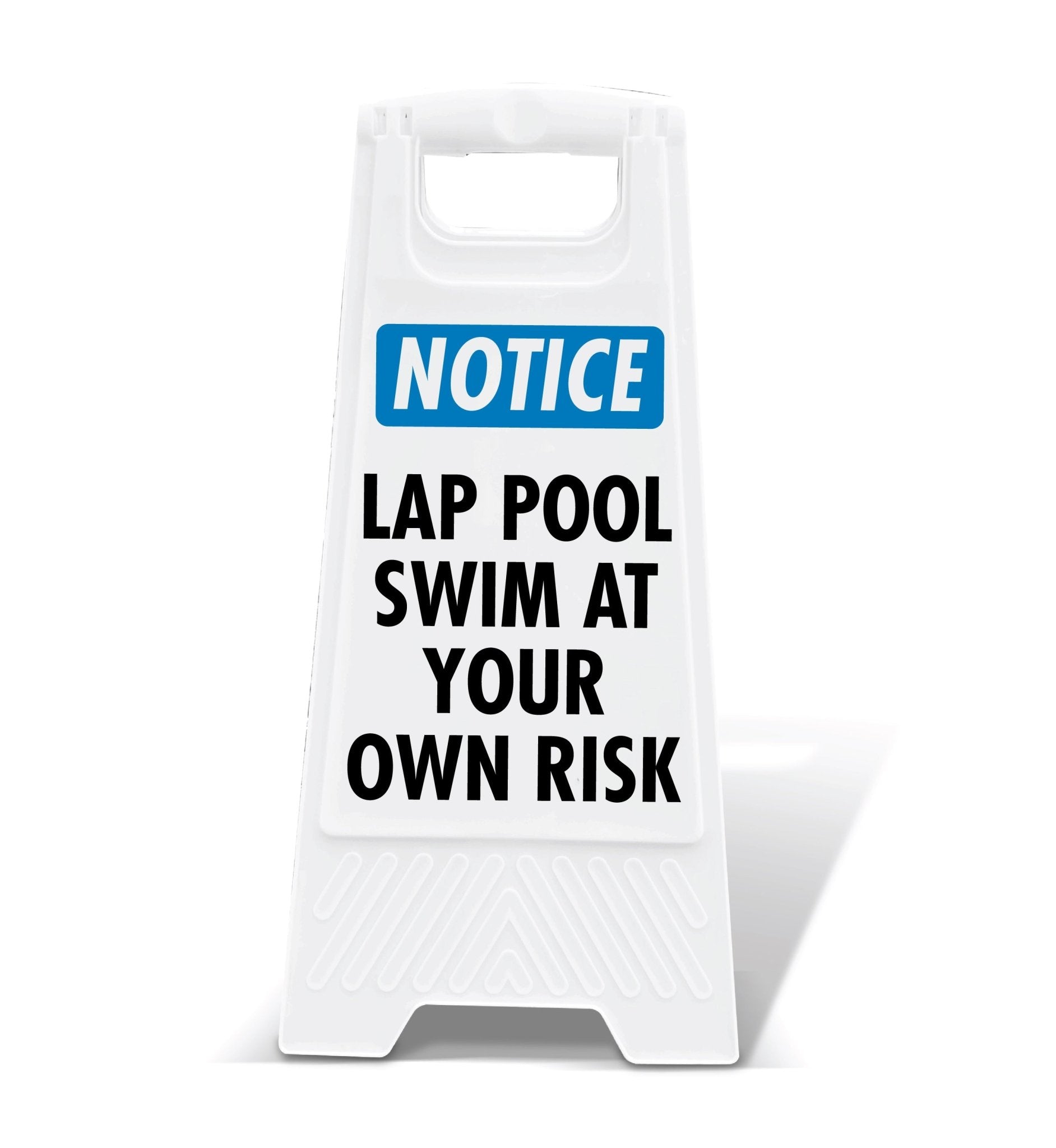 White A - Frame - Notice Lap Pool - New Signs