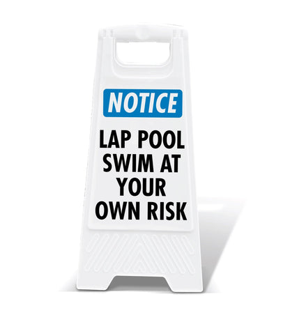 White A - Frame - Notice Lap Pool - New Signs