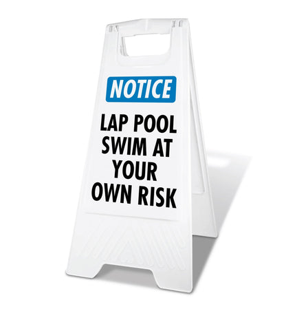 White A - Frame - Notice Lap Pool - New Signs