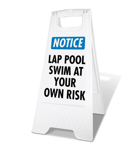 White A - Frame - Notice Lap Pool - New Signs