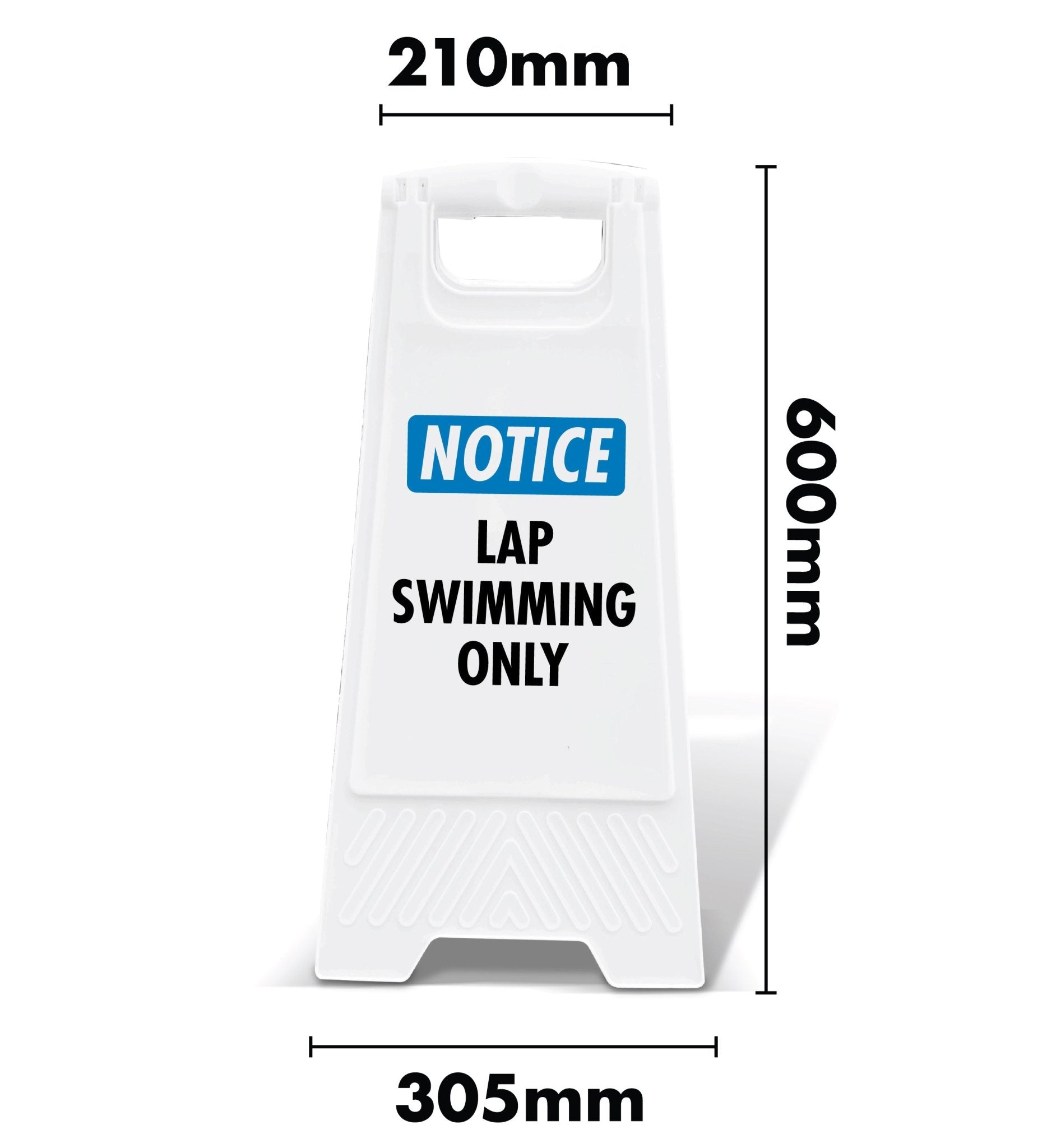 White A - Frame - Notice Lap Swimming Only - New Signs