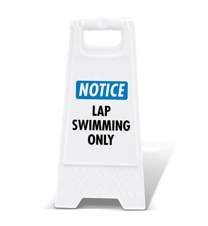 White A - Frame - Notice Lap Swimming Only - New Signs