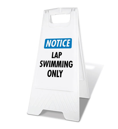 White A - Frame - Notice Lap Swimming Only - New Signs