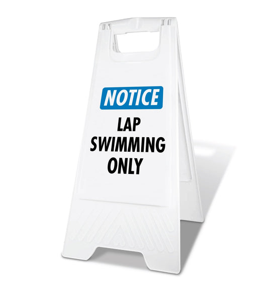 White A - Frame - Notice Lap Swimming Only - New Signs