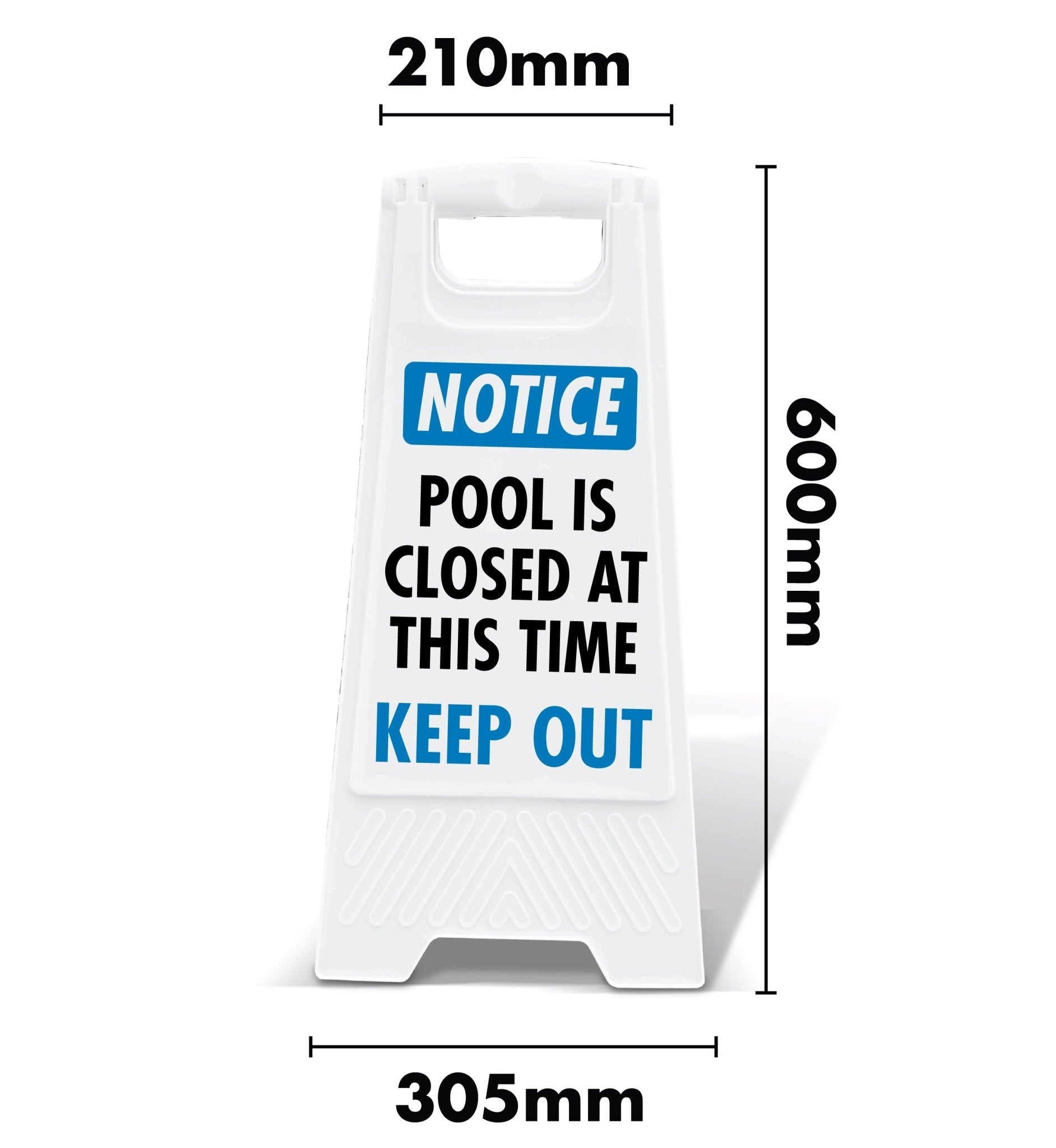 White A - Frame - Notice Pool Is Closed At This Time Keep Out - New Signs