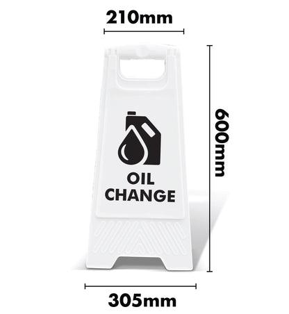 White A - Frame - Oil Change - New Signs