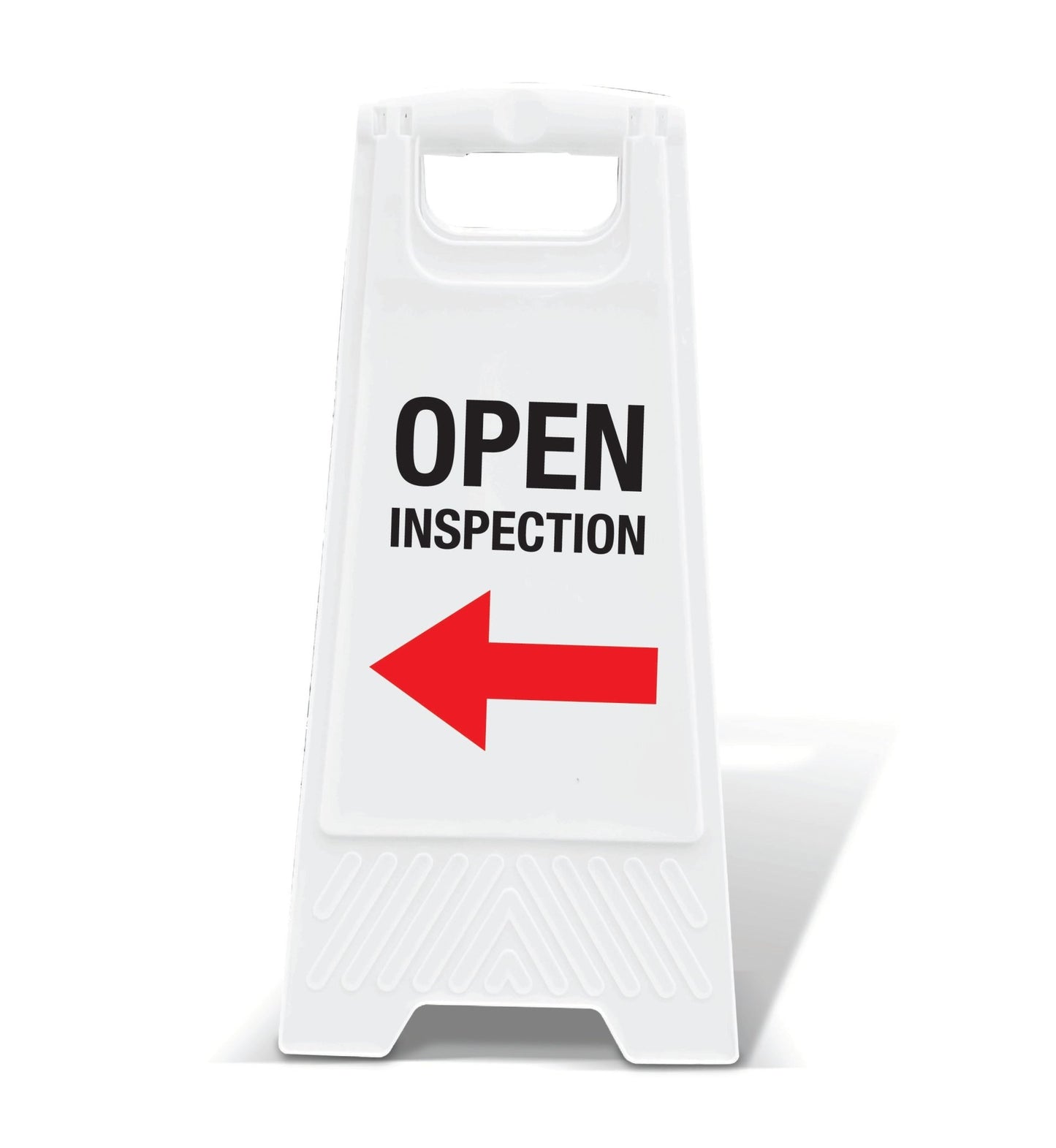 White A - Frame - Open Inspection Arrow - New Signs