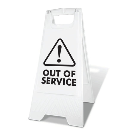 White A - Frame - Out Of Service - New Signs