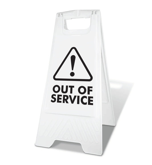White A - Frame - Out Of Service - New Signs