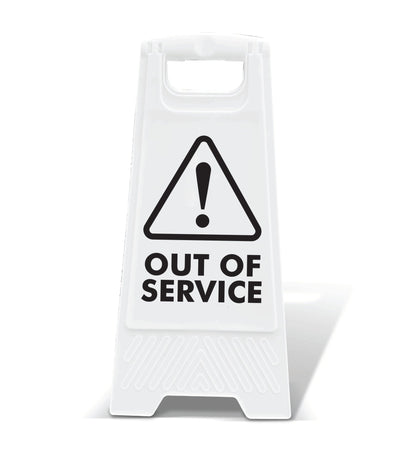 White A - Frame - Out Of Service - New Signs