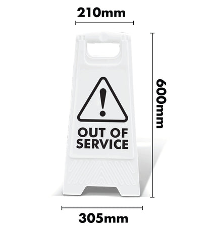 White A - Frame - Out Of Service - New Signs