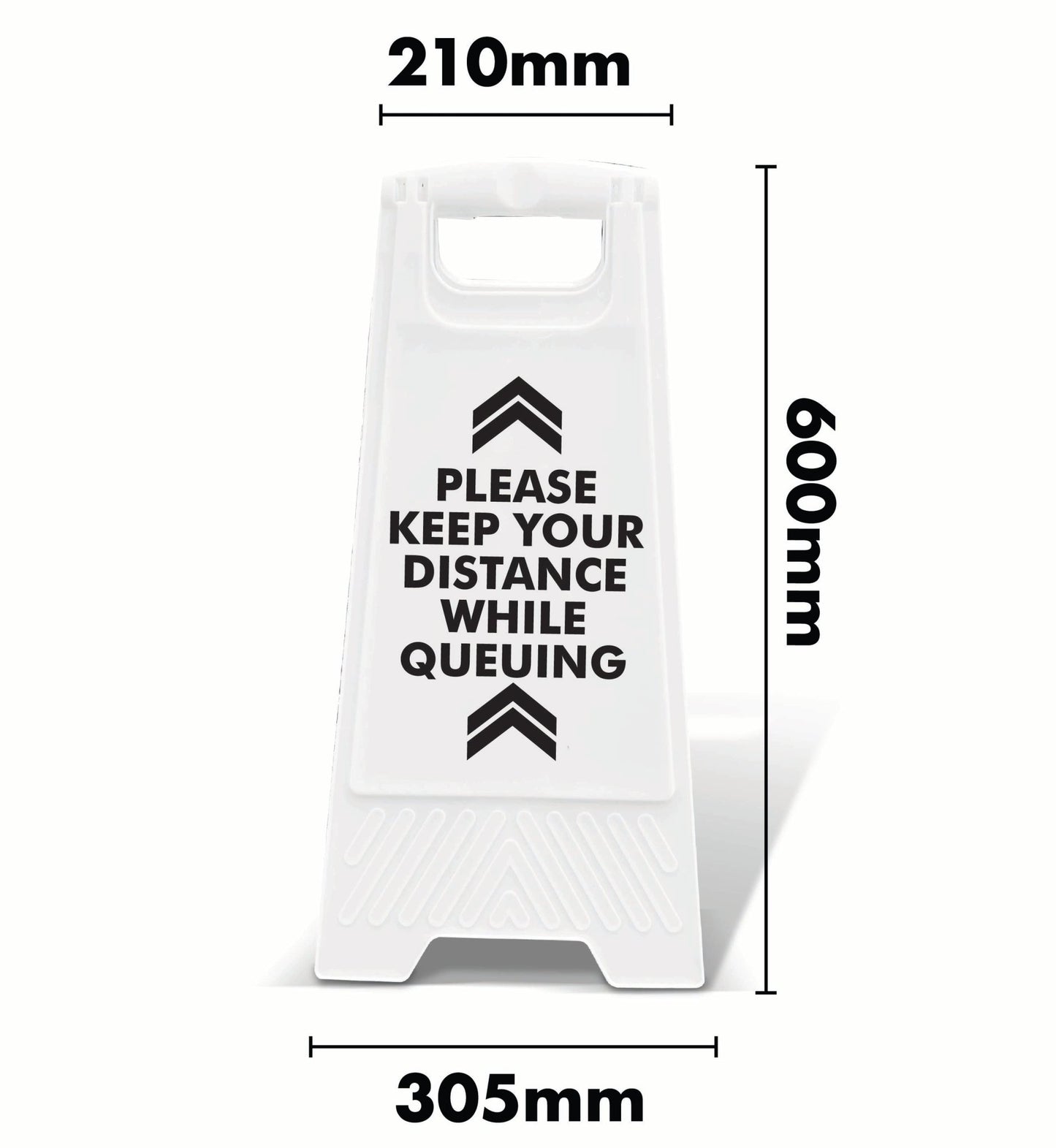 White A - Frame - Please Keep Your Distance While Queuing - New Signs