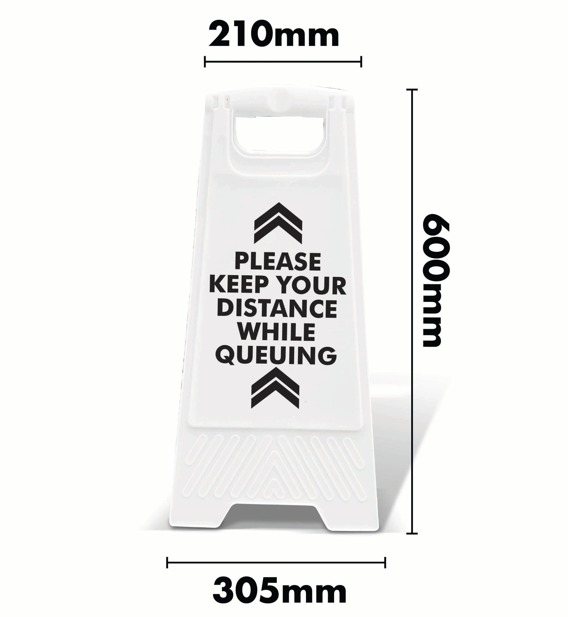 White A - Frame - Please Keep Your Distance While Queuing - New Signs