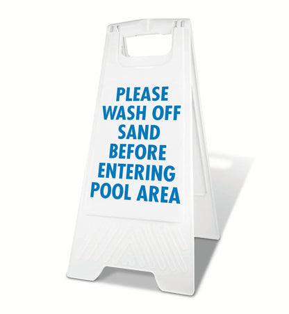 White A - Frame - Please Wash Off Sand - New Signs
