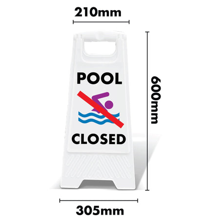 White A - Frame - Pool Closed - New Signs