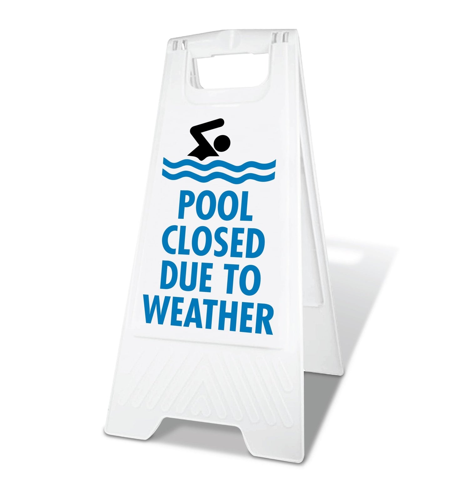 White A - Frame - Pool Closed Due To Weather - New Signs