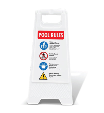 White A - Frame - Pool Rules 2 - New Signs