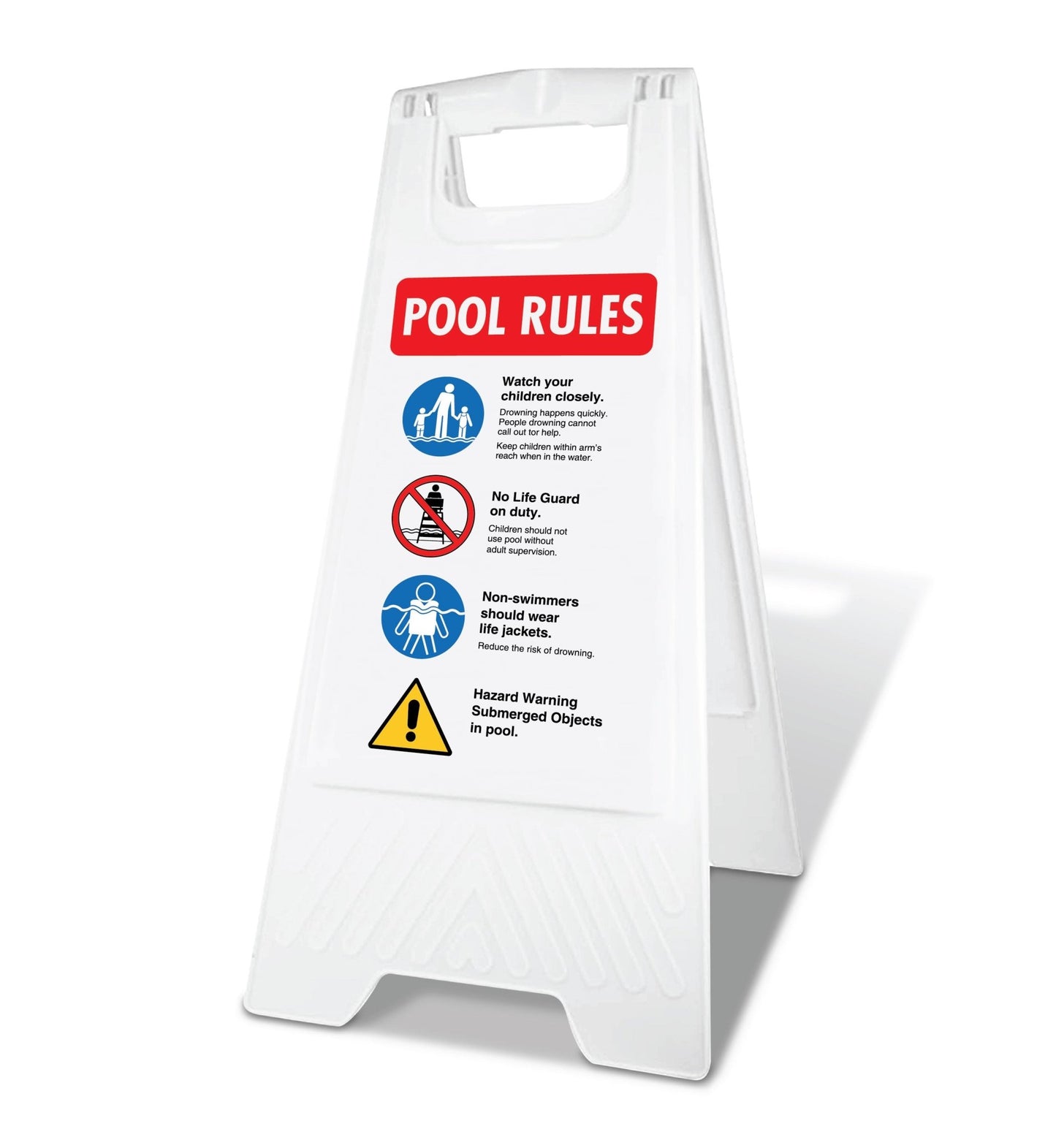 White A - Frame - Pool Rules 2 - New Signs