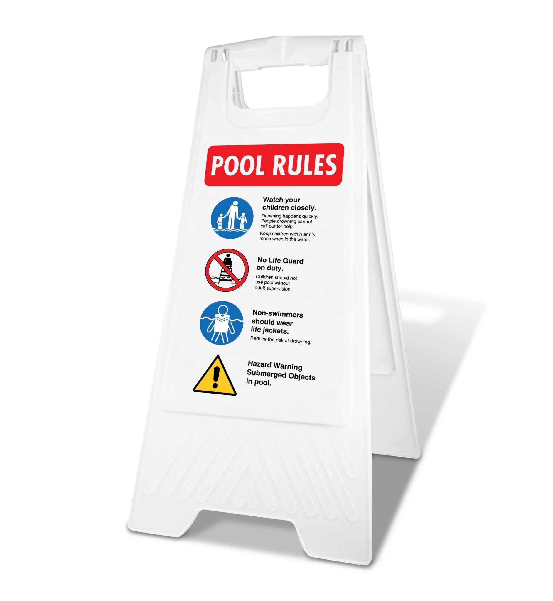 White A - Frame - Pool Rules 2 - New Signs