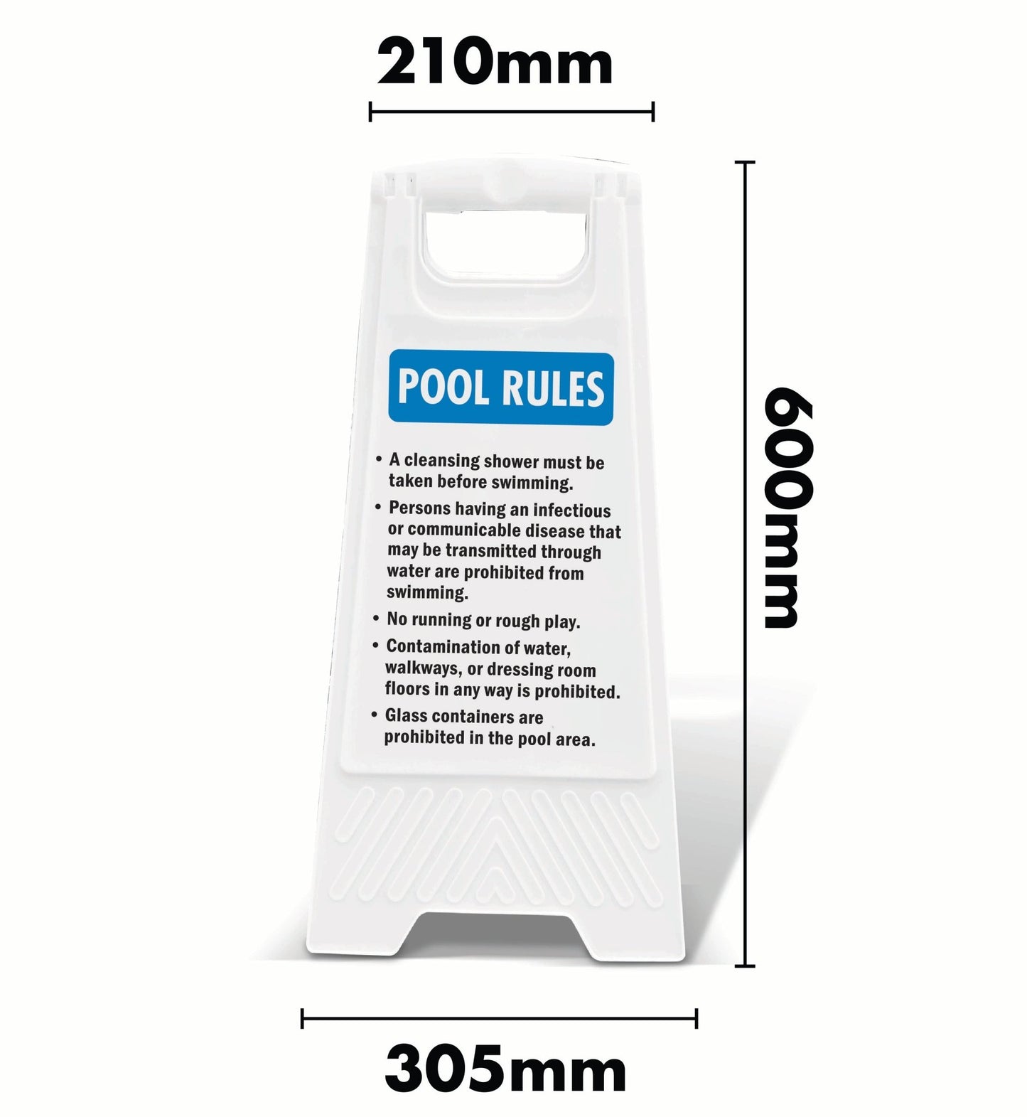White A - Frame - Pool Rules 3 - New Signs