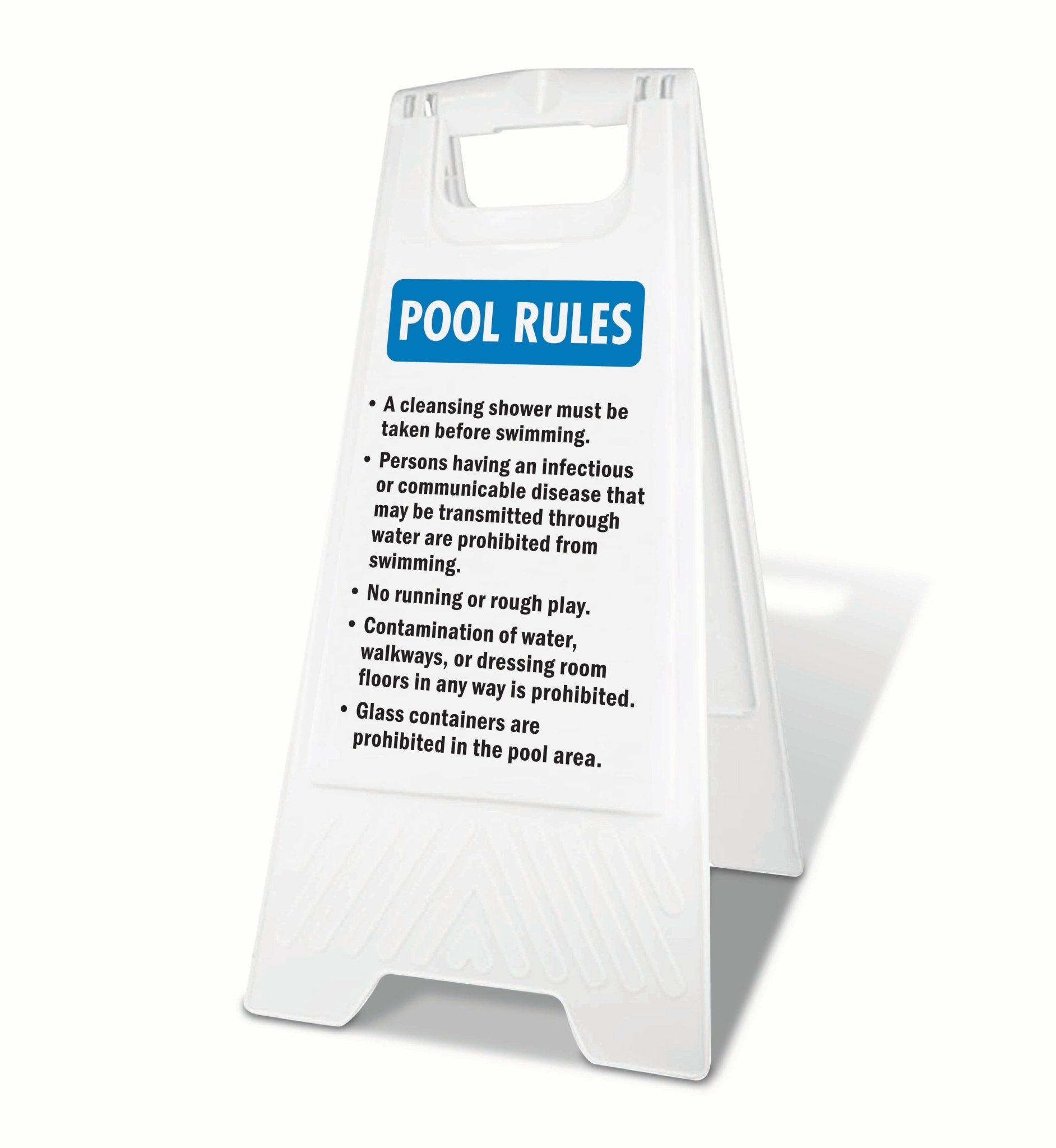 White A - Frame - Pool Rules 3 - New Signs