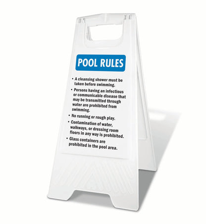 White A - Frame - Pool Rules 3 - New Signs
