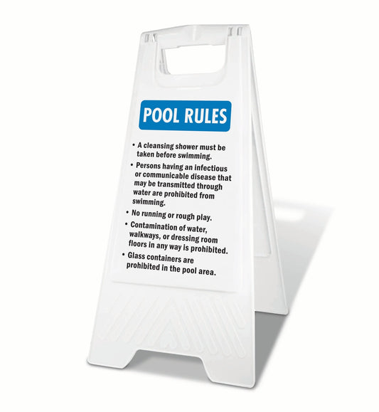 White A - Frame - Pool Rules 3 - New Signs