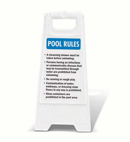 White A - Frame - Pool Rules 3 - New Signs