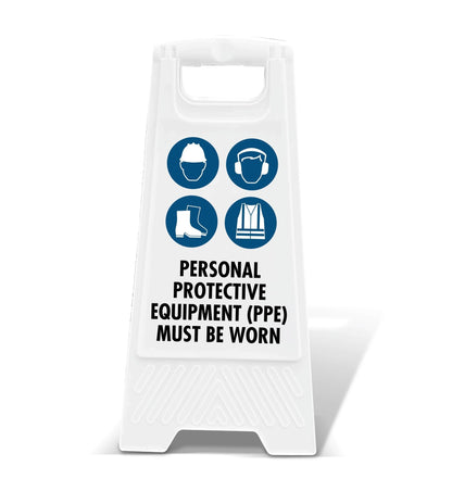 White A - Frame - PPE Must be Worn 1 - New Signs
