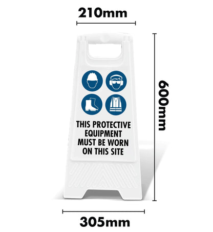 White A - Frame - PPE Must be Worn 3 - New Signs
