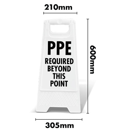 White A - Frame - PPE Required Beyond This Point - New Signs