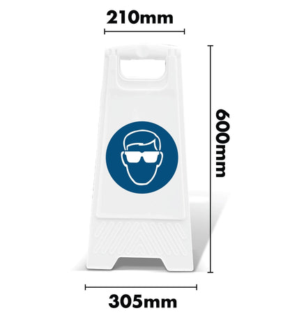 White A - Frame - Safety Goggles - New Signs