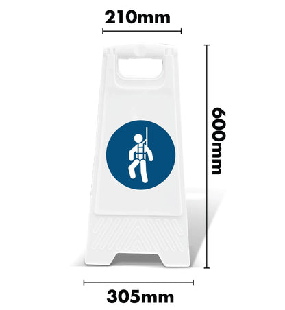 White A - Frame - Safety Harness - New Signs