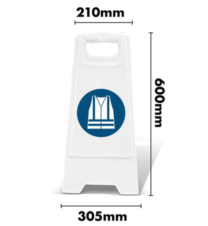 White A - Frame - Safety Vest - New Signs