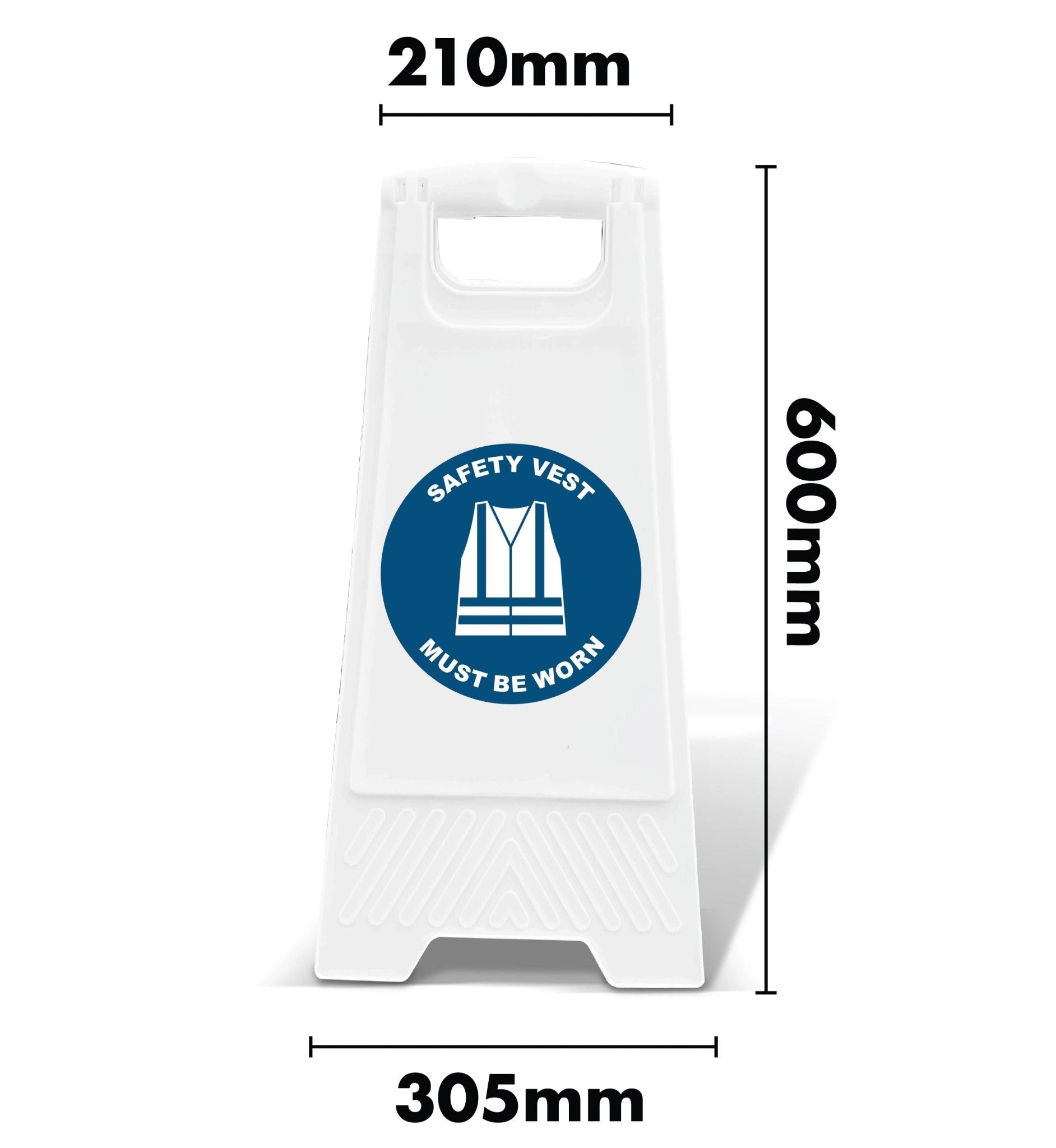 White A - Frame - Safety Vest Must Be Worn - New Signs