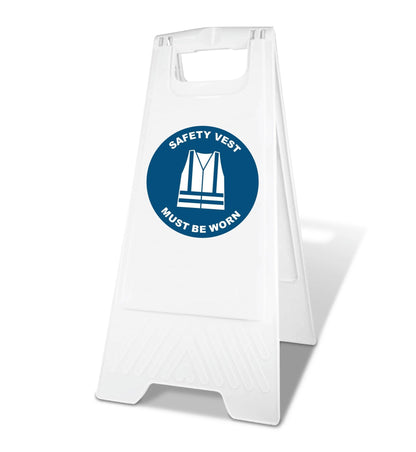 White A - Frame - Safety Vest Must Be Worn - New Signs