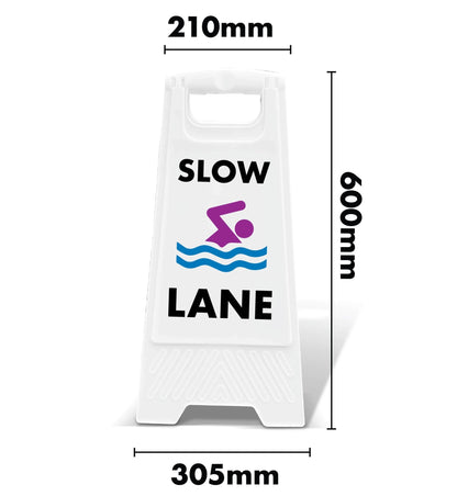 White A - Frame - Slow Lane - New Signs