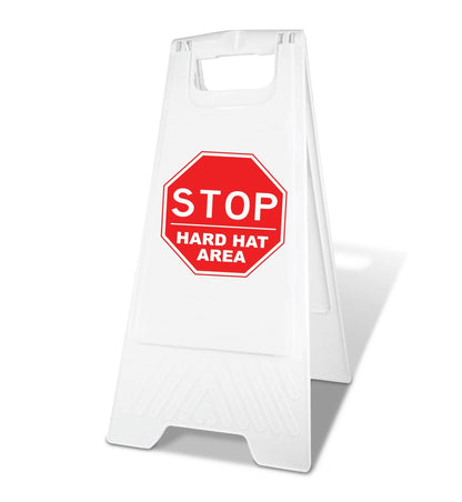 White A - Frame - Stop Hard Hat Area - New Signs