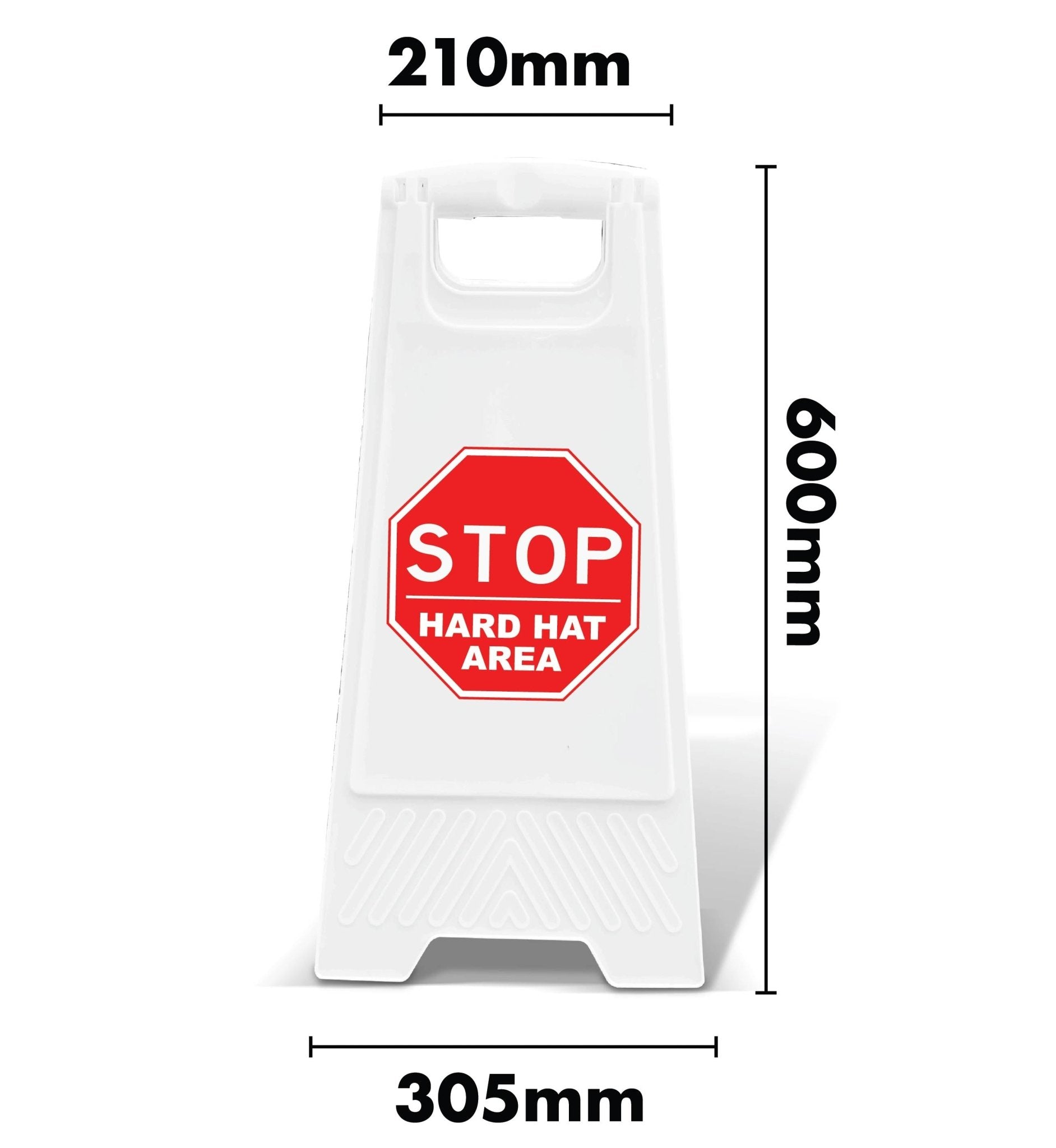 White A - Frame - Stop Hard Hat Area - New Signs